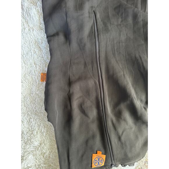 Tory Burch floral sequin mini dress size 4 100% silk black gold silver - Picture 9 of 9